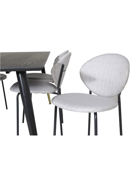 Matgrupp Dipp med Vault matstolar, 180 × 90 cm