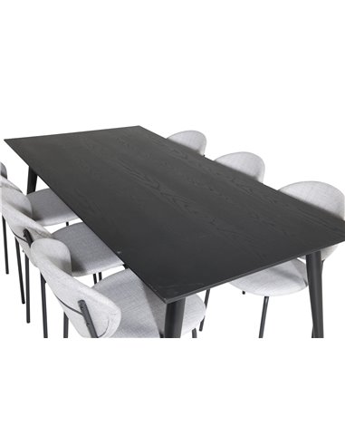 Matgrupp Dipp med Vault matstolar, 180 × 90 cm