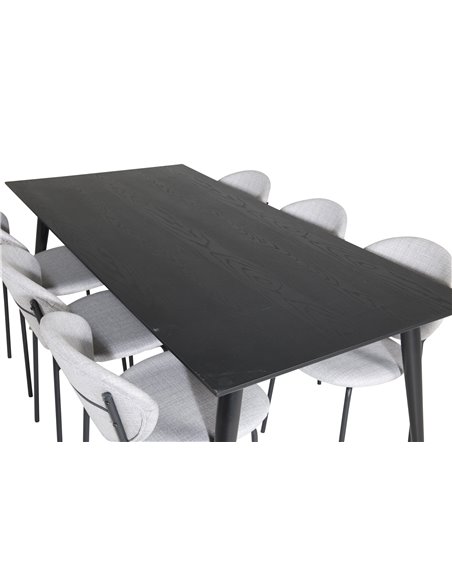 Matgrupp Dipp med Vault matstolar, 180 × 90 cm