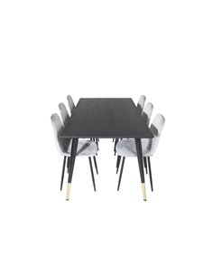 Matgrupp Dipp med Polar matstolar, 180 × 90 cm