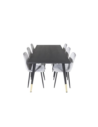 Matgrupp Dipp med Polar matstolar, 180 × 90 cm