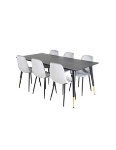 Matgrupp Dipp med Polar matstolar, 180 × 90 cm 2