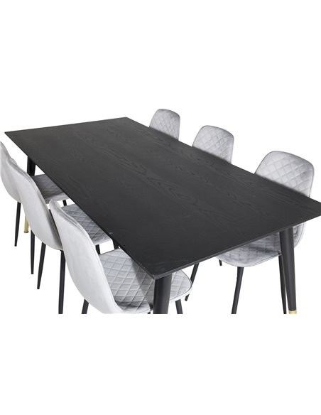 Matgrupp Dipp med Polar matstolar, 180 × 90 cm