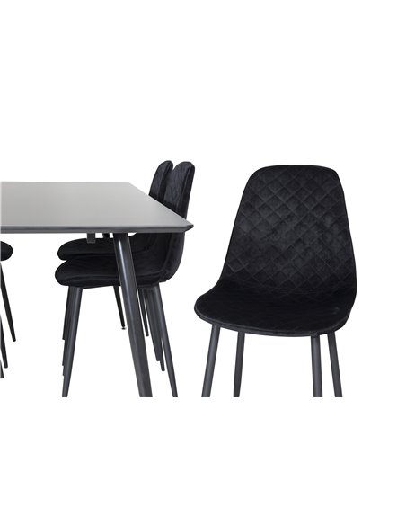 Matgrupp Silar med Polar matstolar, 180 × 90 cm