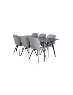 Matgrupp Sleek med Gemma matstolar, 195 × 95 cm 2