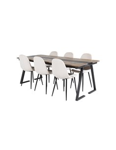 Matgrupp Jakarta med Polar matstolar, 200 × 90 cm 2