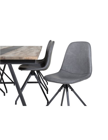Matgrupp Jakarta med Polar matstolar, 200 × 90 cm