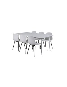 Matgrupp Polar med Arctic matstolar, 180 × 90 cm 2