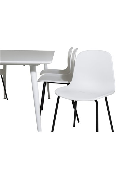 Matgrupp Polar med Arctic matstolar, 180 × 90 cm