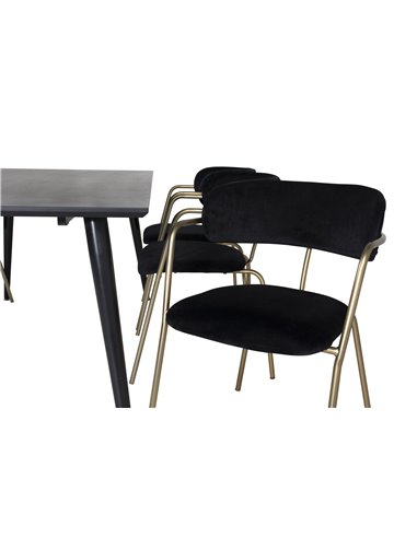 Matgrupp Dipp med Arrow matstolar, 180 × 90 cm