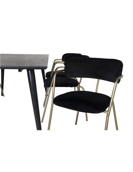 Matgrupp Dipp med Arrow matstolar, 180 × 90 cm