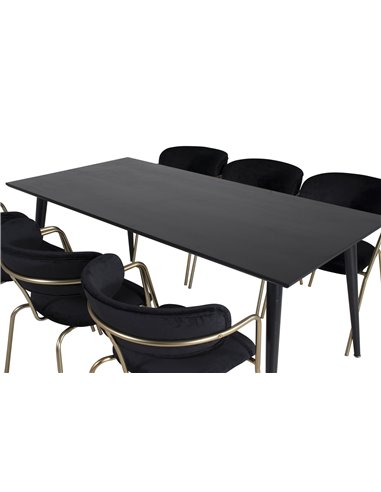 Matgrupp Dipp med Arrow matstolar, 180 × 90 cm