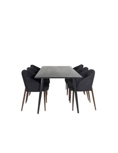 Matgrupp Dipp med Arch matstolar, 180 × 90 cm