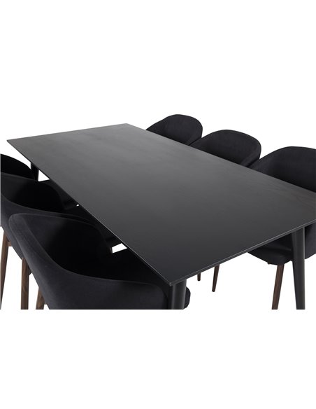 Matgrupp Dipp med Arch matstolar, 180 × 90 cm