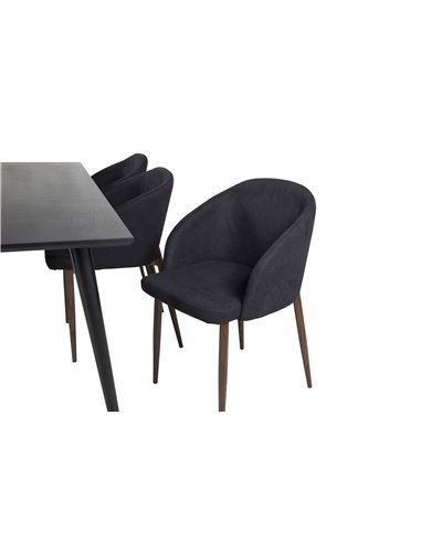 Matgrupp Dipp med Arch matstolar, 180 × 90 cm