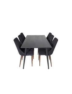 Matgrupp Dipp med Leone matstolar, 180 × 90 cm