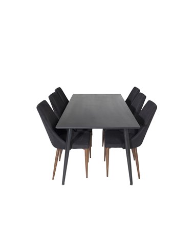 Matgrupp Dipp med Leone matstolar, 180 × 90 cm