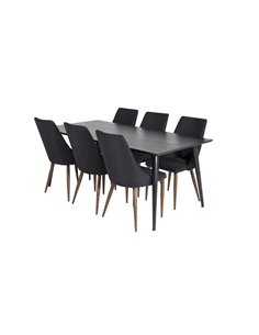 Matgrupp Dipp med Leone matstolar, 180 × 90 cm 2