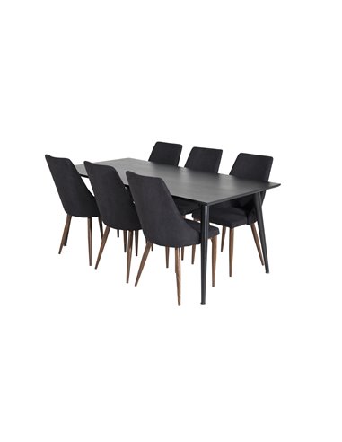 Matgrupp Dipp med Leone matstolar, 180 × 90 cm