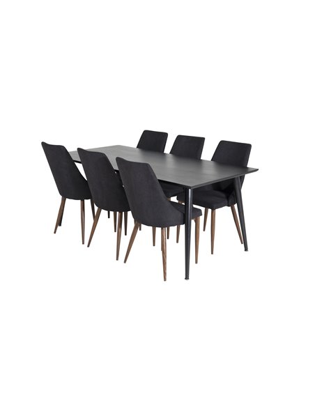 Matgrupp Dipp med Leone matstolar, 180 × 90 cm