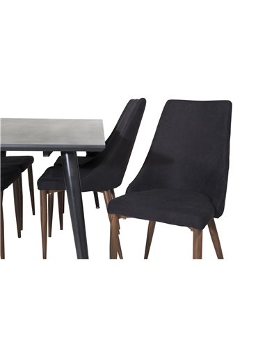 Matgrupp Dipp med Leone matstolar, 180 × 90 cm