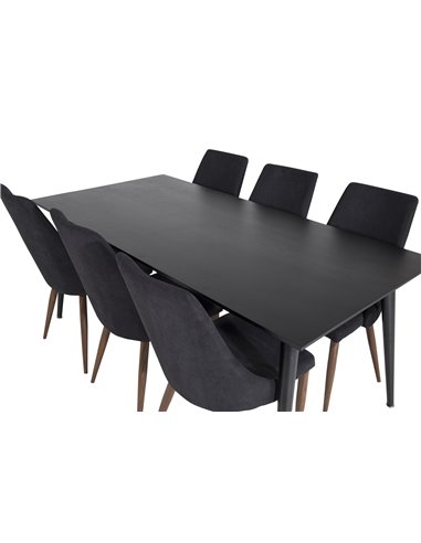 Matgrupp Dipp med Leone matstolar, 180 × 90 cm