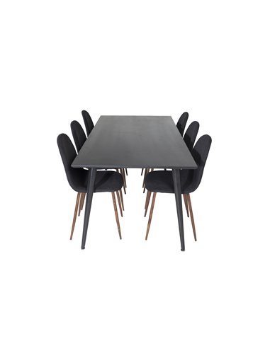 Matgrupp Dipp med Polar matstolar, 180 × 90 cm