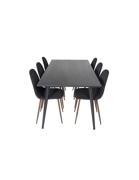 Matgrupp Dipp med Polar matstolar, 180 × 90 cm