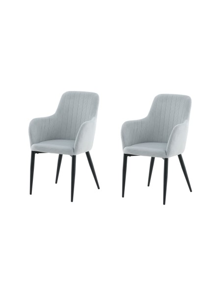 Matstol Comfort, Ljusgrå/Svart
