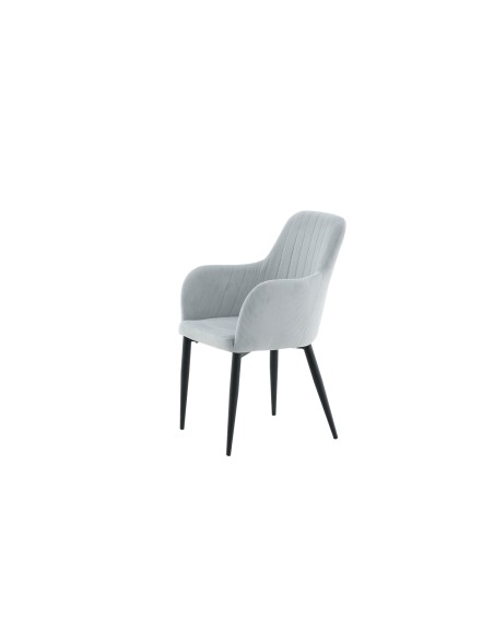 Matstol Comfort, Ljusgrå/Svart