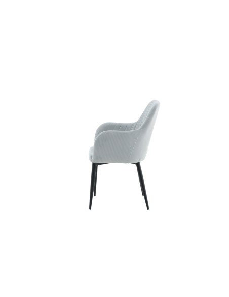 Matstol Comfort, Ljusgrå/Svart