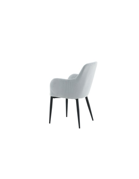 Matstol Comfort, Ljusgrå/Svart