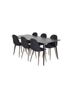 Matgrupp Dipp med Polar matstolar, 180 × 90 cm 2