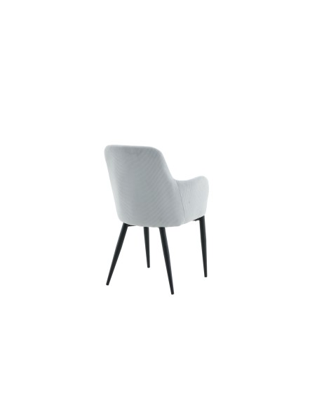 Matstol Comfort, Ljusgrå/Svart