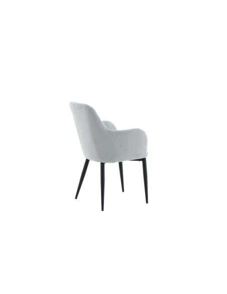 Matstol Comfort, Ljusgrå/Svart