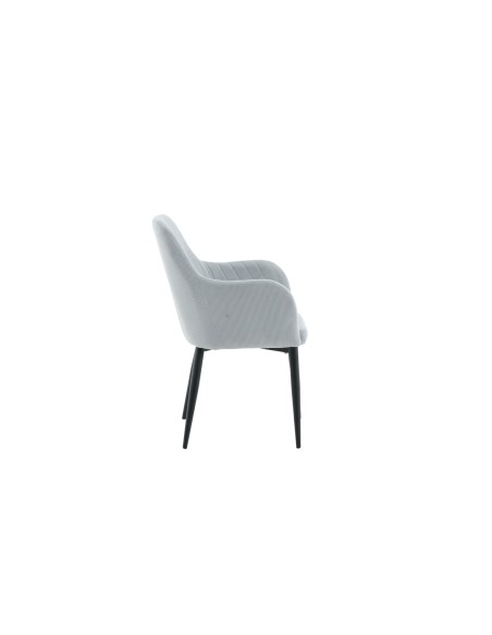 Matstol Comfort, Ljusgrå/Svart