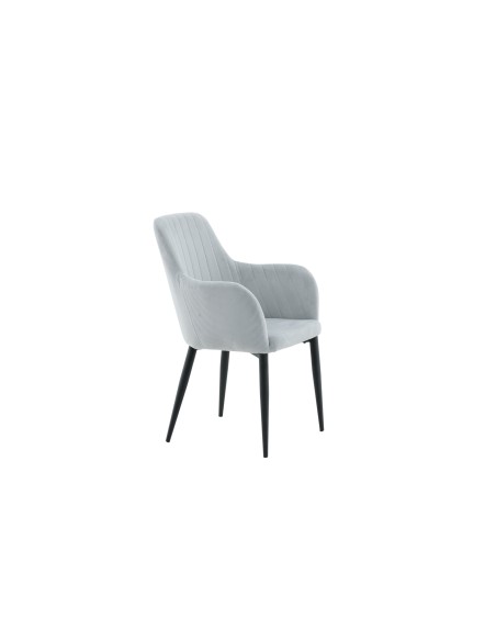 Matstol Comfort, Ljusgrå/Svart