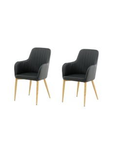Matstol Comfort, Svart/Natur