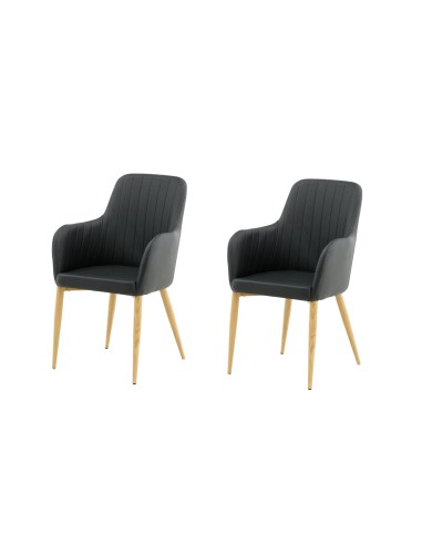 Matstol Comfort, Svart/Natur