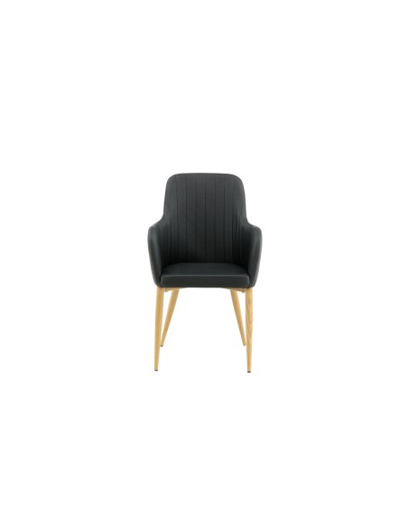 Matstol Comfort, Svart/Natur