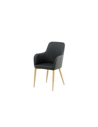 Matstol Comfort, Svart/Natur
