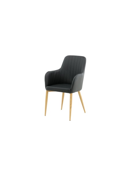 Matstol Comfort, Svart/Natur