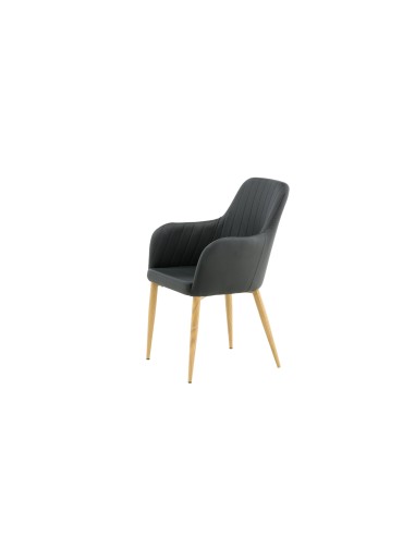 Matstol Comfort, Svart/Natur
