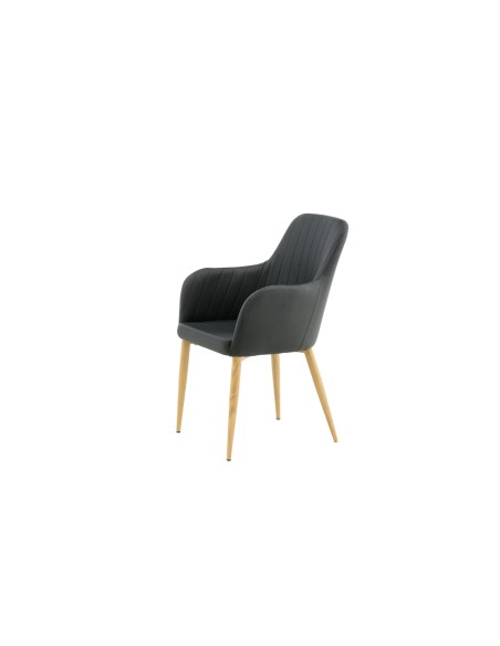 Matstol Comfort, Svart/Natur