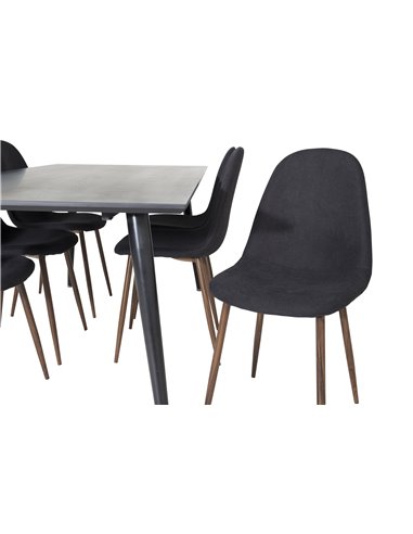 Matgrupp Dipp med Polar matstolar, 180 × 90 cm