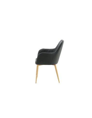 Matstol Comfort, Svart/Natur