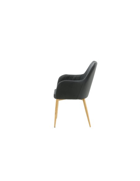 Matstol Comfort, Svart/Natur