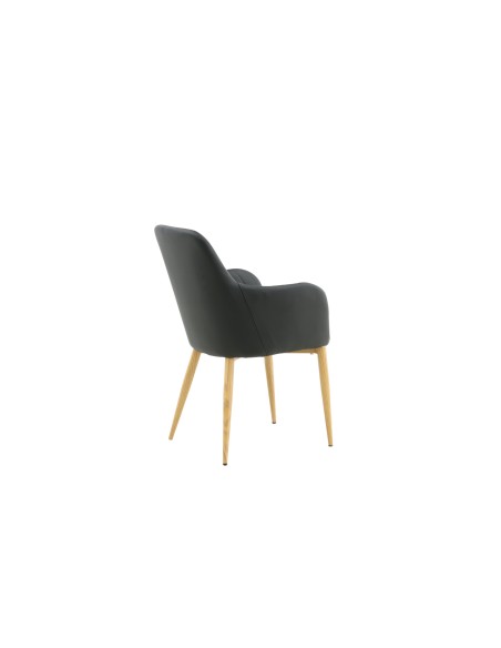 Matstol Comfort, Svart/Natur