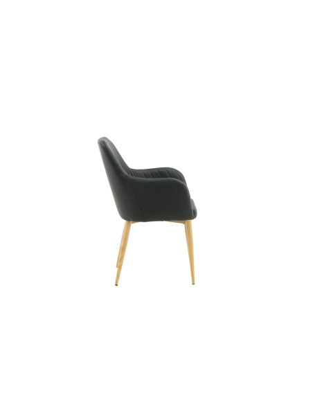 Matstol Comfort, Svart/Natur
