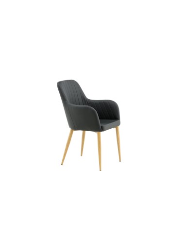 Matstol Comfort, Svart/Natur